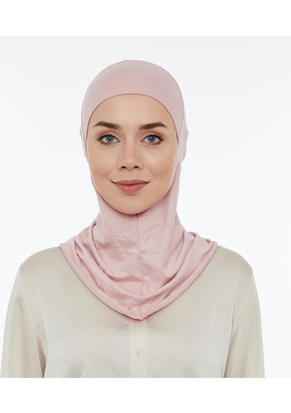 Pratik Boyunluklu Tesettür Hijab Bone Pembe