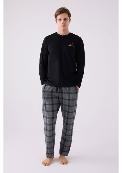 3152 Erkek Uzun Kol Pijama Takım