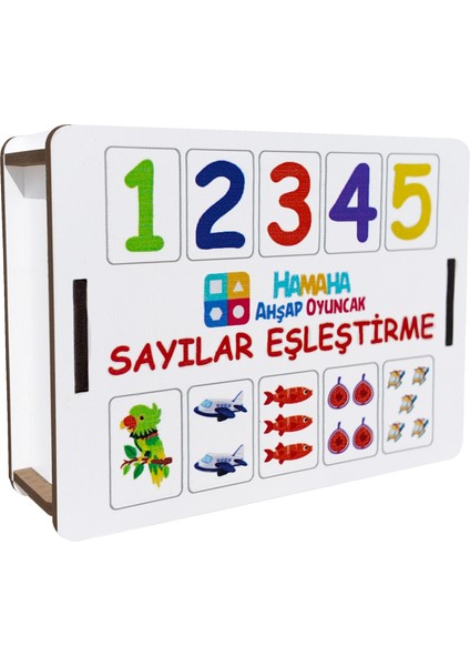 Eğitici Ahşap Oyuncak | Sayılarla Zihinsel Becerileri Geliştiren Ahşap Denkleştirme Blokları | 20 Parça Kutulu Eğitici Oyuncak