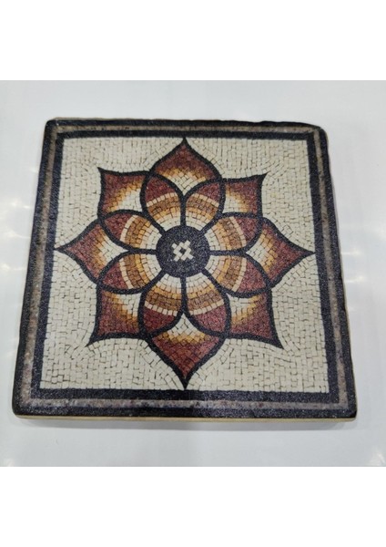 Doğal Taş Figürlü Banyo Gider Kapağı Süsü 10x10 Cm