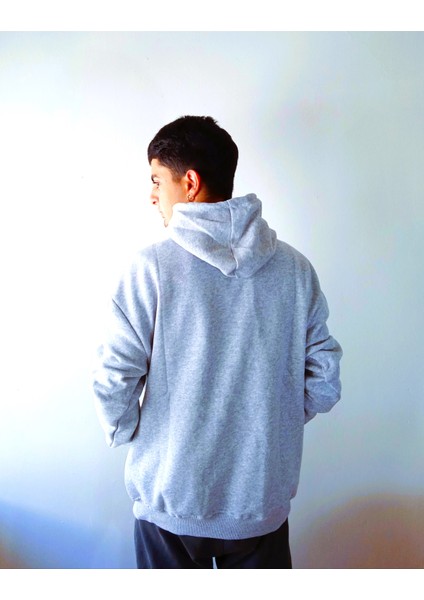 Oversize Fit Kapüşonlu Basic Sweatshirt