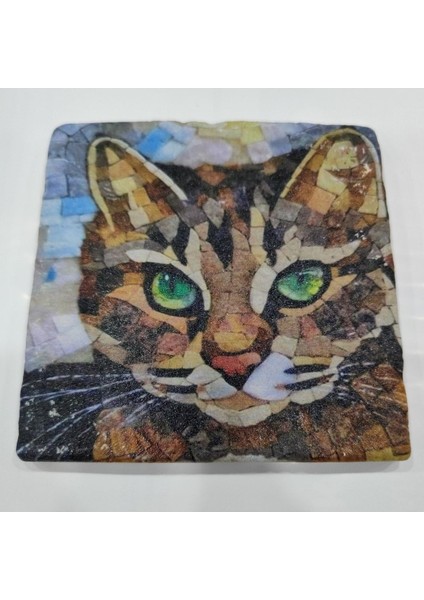 Doğal Taş Dekoratif Banyo Gider Kapağı Süsü 10x10 cm