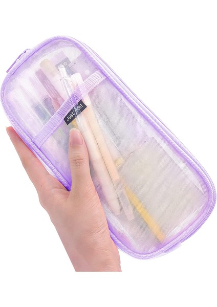 Şeffaf Örgü Kalem Çantası Temizle Görünür Örgü Kalem Çantası Yetişkin Saklama Çantası Fermuarlı Şeffaf Kırtasiye Kozmetik Çantası Seyahat Ofis Koleji Için (Yurt Dışından) fiyatları