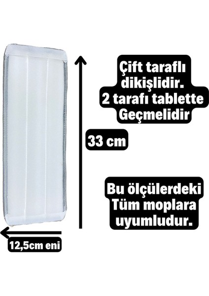 Çift Taraflı Dikişli Tablet Mop Yedek Bezi Dörtlü Set, Pratik Temizlik Seti fiyatları