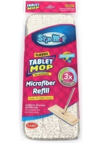Spin Tablet Mop Yedek Bezleri, 4'lü set, yüksek performanslı temizlik promosyon paketi fiyatları