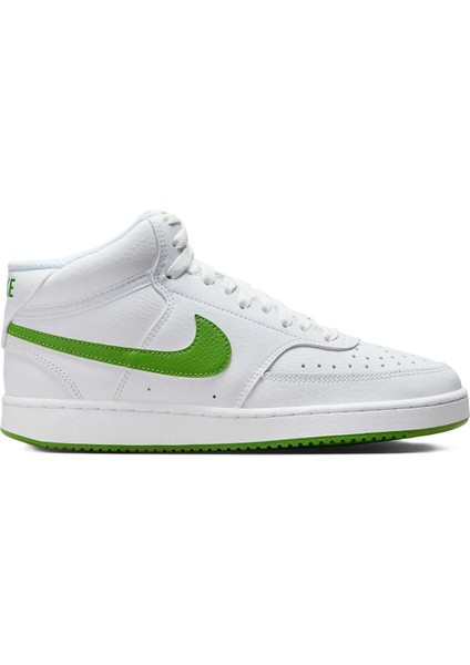 Court Vision Mid Sneaker Bilekli Günlük Beyaz Yeşil Swoosh Spor Ayakkabı