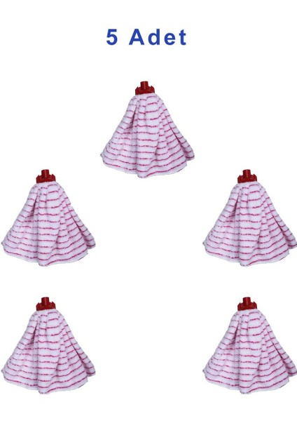 Mikrofiber yedek ıslak paspas ucu, 5'li set, temizlik kolaylığı sağlar fiyatları