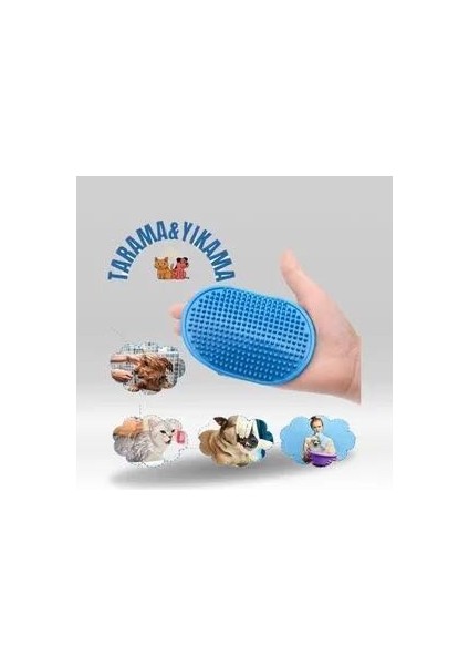 Epatim Kedi Köpek Yıkama ve Tarama Avuç Içi Fırça