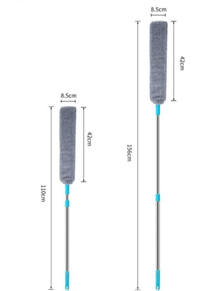 Sihirli Mikrofiber Silgi Başucu Toz Fırçası Uzun Saplı Paspas Süpürme