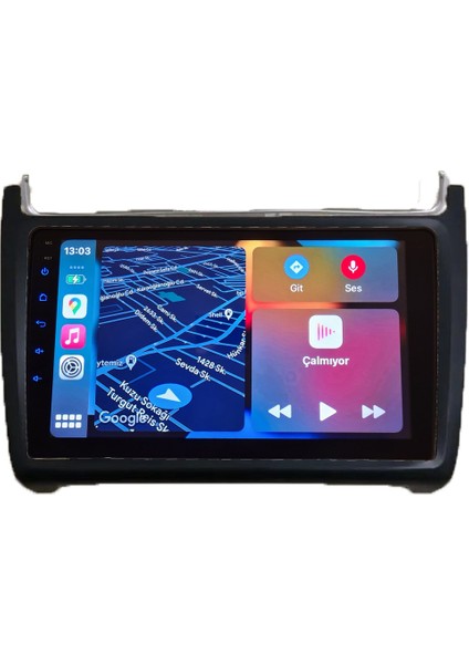 Volkswagen Polo (2010-2017 Yıl)2Gb Ram + 32Gb Rom Hafıza Android Sürüm 13 Multimedya Kablosuz Carplay Navigasyon 9 Inç Ekran Çerçeveli ve arka görüş kameralı