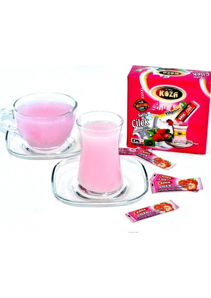 Tek Içimlik Çilek Aromalı Toz Içecek 50'li