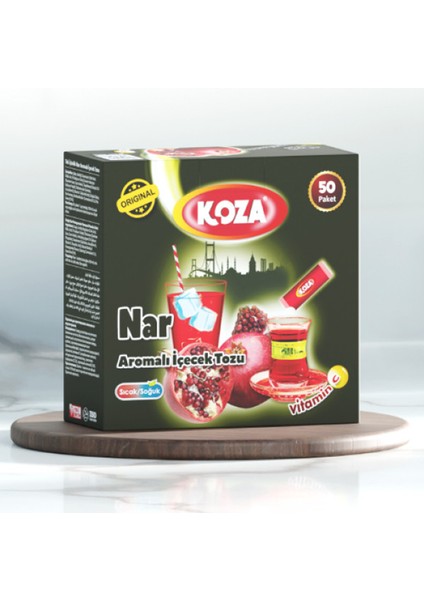 Tek Içimlik Nar Aromalı Toz Içecek 50'li