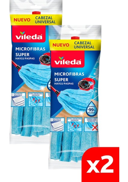 Yumuşak Mikrofiber Havlu Paspas Seti, 2'li, Hijyenik, Dayanıklı Temizlik Malzemesi