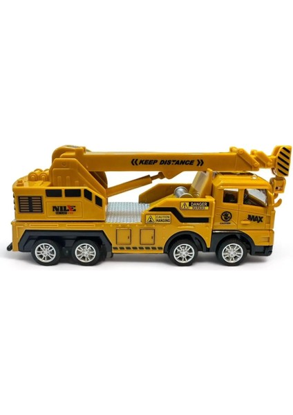 Berattoys 17 cm Oyuncak Kamyon Kırılmaz Oyuncak Vinç Çekici Oyuncak Iş Araçları Sürtmeli Iş Makinası modelleri