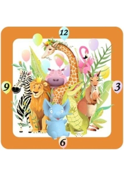 Modern turuncu kare duvar saati, şık ve estetik ev dekorasyonu için ideal seçim