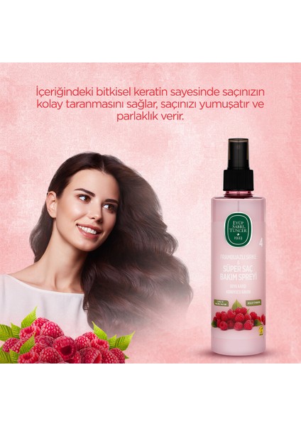 Frambuazlı Sirke & Süper Saç Bakım Spreyi 210 Ml