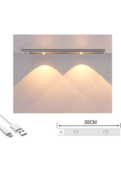 Şarzlı, Sensörlü, 6 Watt, Alüminyum Kasa, Dolap Içi, Tezgah Altı, Çok Amaçlı, Işık Desenli Aplik fırsatları