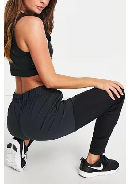 Wmns Dri Fit Running Walk 7/8 Pant Yürüyüş Koşu Pantolonu Siyah Eşofman Altı fiyatları