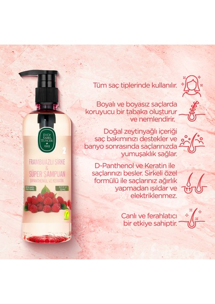 Frambuazlı Sirke - Süper Şampuan 500 ml modelleri