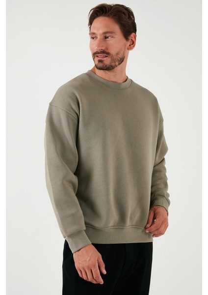 Regular Fit Bisiklet Yaka Pamuklu Içi Tüylü Yumuşak Şardonlu Sweat Erkek Sweat 5905255 indirimleri