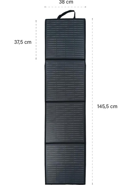 100W Katlanabilir Çanta Tipi Solar Güneş Panel Seti