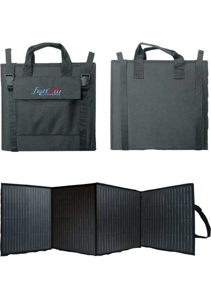 100W Katlanabilir Çanta Tipi Solar Güneş Panel Seti + Powerbank