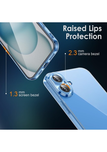 iPhone 16 Kılıf Şeffaf Silikon 3D Kamera Korumalı Tpu Slim Fit Tasarım Esnek Renksiz Kapak