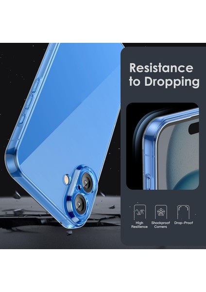 iPhone 16 Kılıf Şeffaf Silikon 3D Kamera Korumalı Tpu Slim Fit Tasarım Esnek Renksiz Kapak