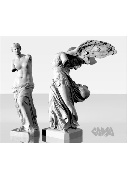 Winged Victory Of Samothrace Heykel Figürü Plastik 20CM (Içi Dolu)