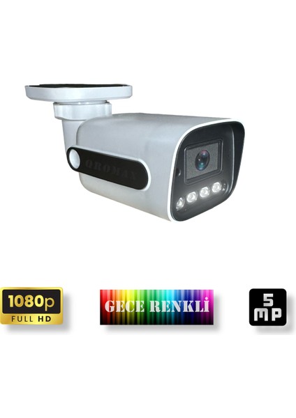 7 Kameralı Set - Yapay Zeka Özellikli Gece Renkli Gösteren 5MP SONY Lensli 4 Ultra Warm Ledli FULLHD Güvenlik Kamerası Seti 784W-9008 modelleri