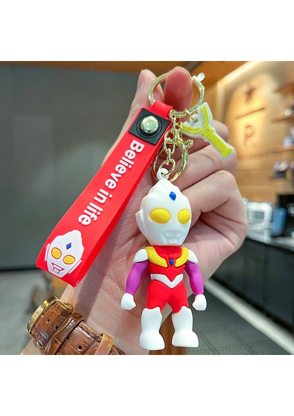 Ultraman Mor Çanta Anahtarlığı Dekorasyonu Küçük Hediye (Yurt Dışından)