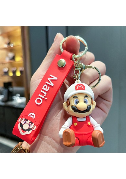 Oturan Süper Mario Çanta Anahtarlığı Dekorasyonu Küçük Hediye (Yurt Dışından)