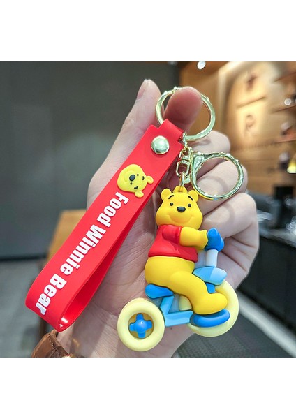 Bisiklet Winnie The Pooh Anahtarlık Çanta Dekorasyonu Küçük Hediye (Yurt Dışından)