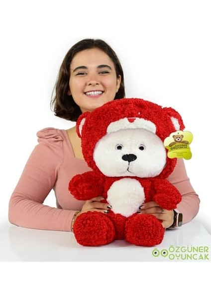 Pandamkee 70 cm Kapşonlu Uykucu Şirin Peluş Ayıcık Panda