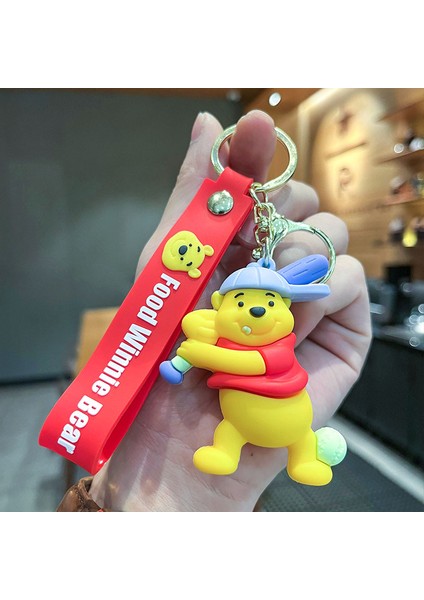 Beyzbol Winnie The Pooh Çanta Anahtarlığı Dekorasyonu Küçük Hediye (Yurt Dışından)