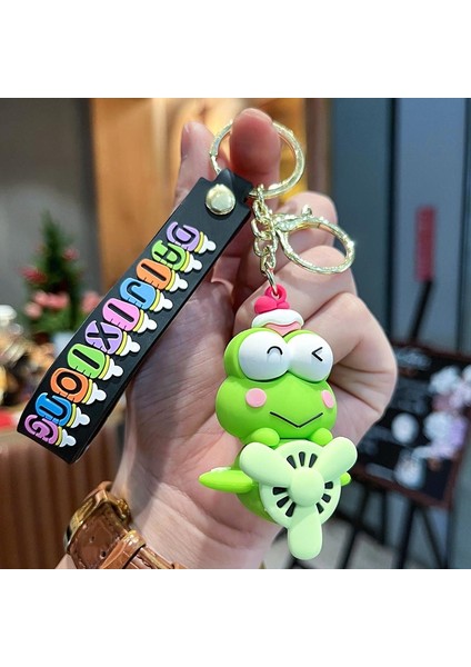 Kurbağa Uçak Çanta Anahtarlığı Dekorasyonu Küçük Hediye (Yurt Dışından)