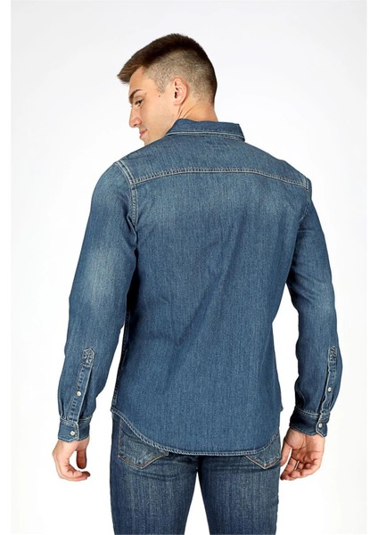 Lee Cooper 251 Lcm 141002 2199 Denım Wolker 1 Erkek Jean Gomlek