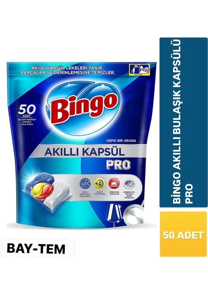 Akıllı Kapsül Pro Bulaşık Makinesi Deterjanı Tableti 50'li