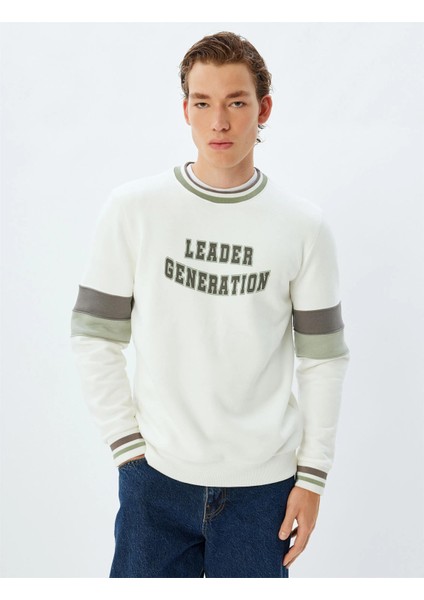 5WAM70005MK 000 Beyaz Erkek Pamuk Jersey Sweatshırt modelleri