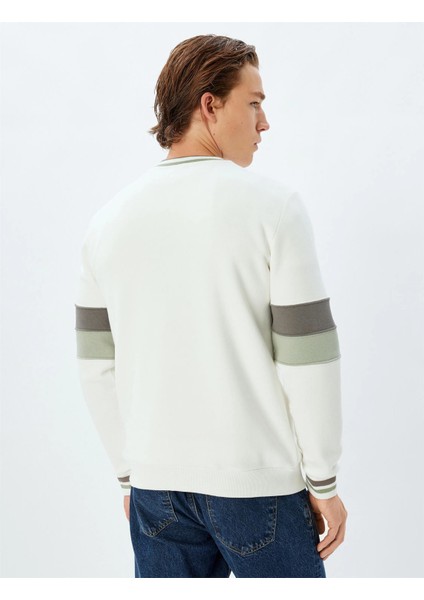 5WAM70005MK 000 Beyaz Erkek Pamuk Jersey Sweatshırt fırsatları