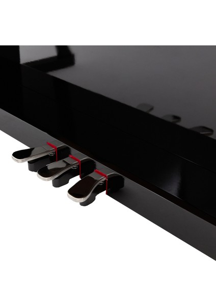 SLP-980 BK Dijital Duvar Piyano (88 Tuş, Tuş Hassasiyeti, Bluetooth, Kapaklı) - Kulaklık ve Tabure Hediyeli