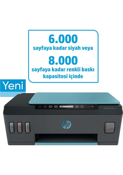 Hp Smart Tank 513 Wireless All In One Yazıcı 9JF88A