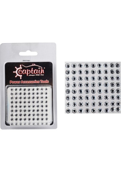 7632 Göz 6mm Naturel Silikon Damla Göz 64'lü Paket