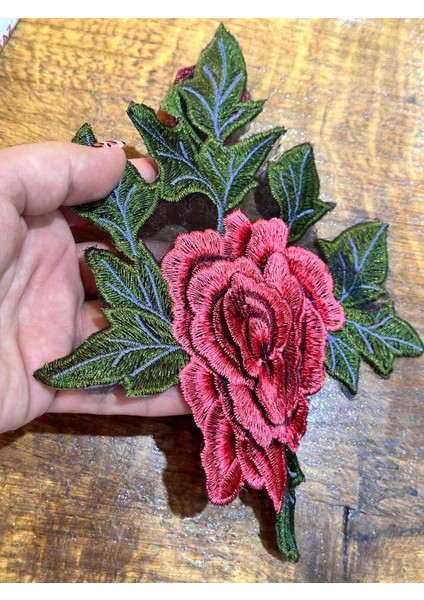 25X18 cm Nakış Işleme Kabartma Çiçek Aplike Dikiş Arma modelleri