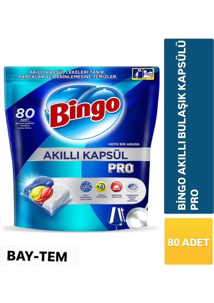 Akıllı Kapsül Pro Bulaşık Makinesi Deterjanı Tableti 80'li