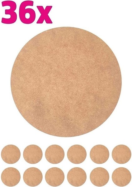 Supla Levha 36 Adet 3 mm Mdf 20CM Yuvarlak Servis Altı Supla