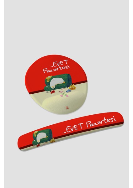 Pazartesi Mod Bilek Destekli Mousepad ve Klavyepad