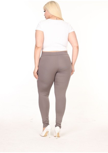 Esnek Büyük Beden Esnek Şardonlu Tayt 27A-2585 indirimleri