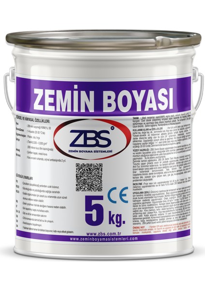 Zemin Boyası 5 kg Kırık Beyaz RAL-9003