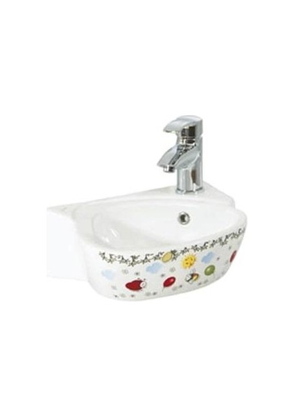 Çocuk Lavabo Beyaz Dekorlu 38CM fiyatları